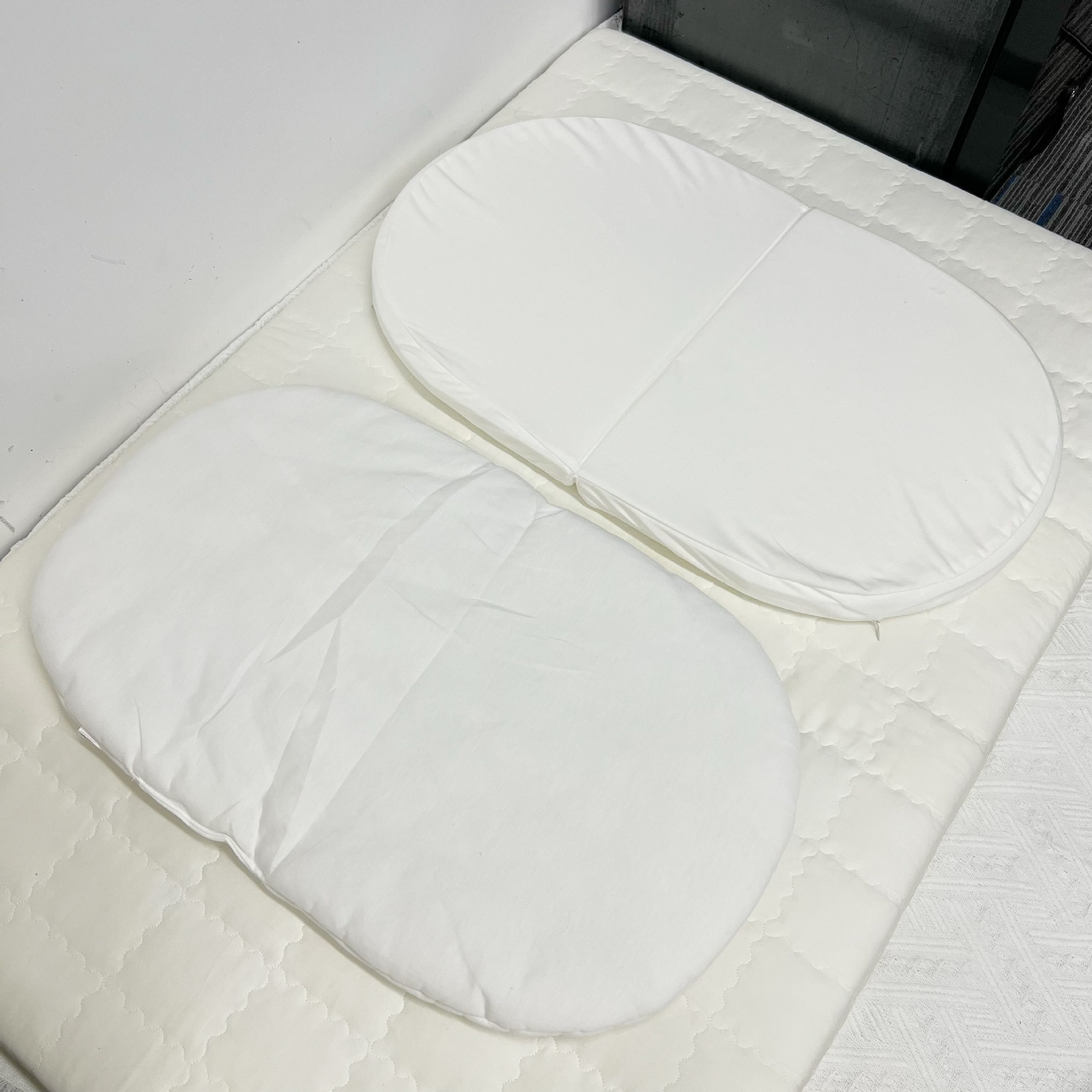 Portable pure cotton woven baby sleeping basket, portable baby crib for going out pic 2