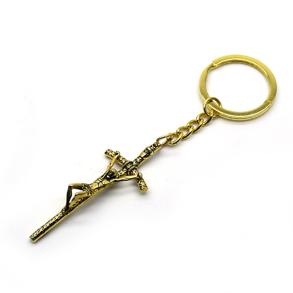 外贸出口工厂店15.3*9.2cm塑料夜光金属十字架　手执prayer cross详情9