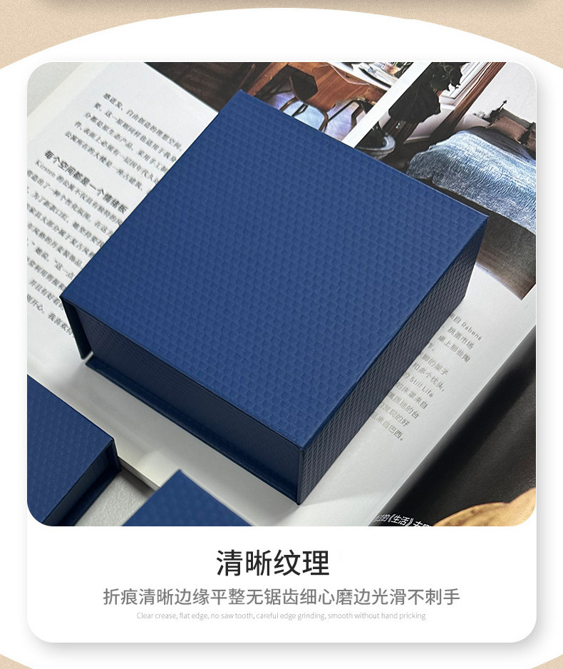 Wholesale of high-end magnetic flip cover jewelry packaging boxes, stud jewelry boxes, ring and necklace storage boxes, bracelet and accessory boxes pic 17