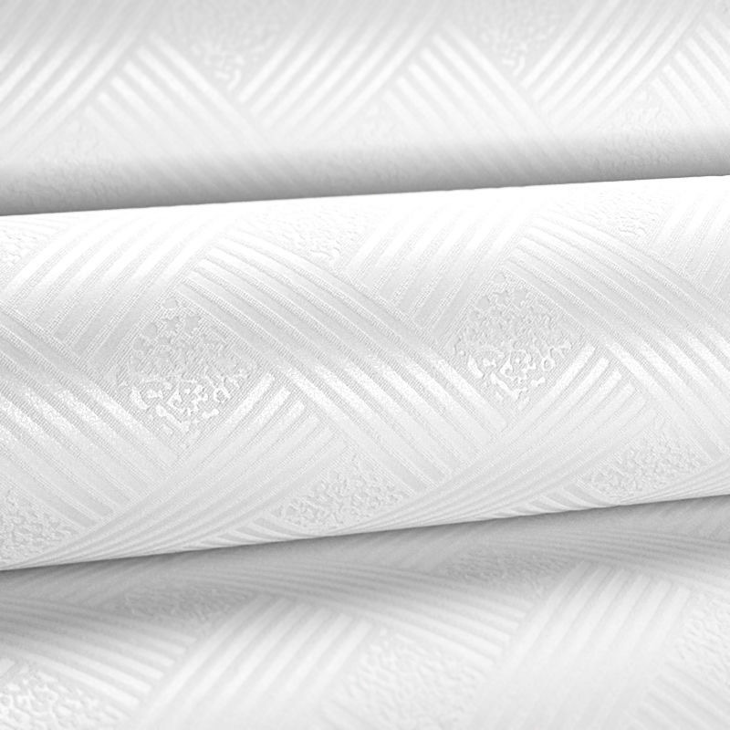 现代简约3d无纺布吊顶天花板屋顶墙纸卧室酒店宾馆白色日系壁纸详情6