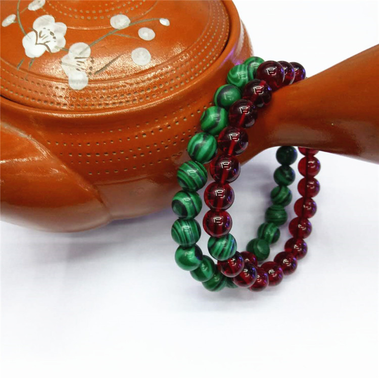 Trendy new malachite garnet bracelet couple bracelet set DIY natural stone combination bracelet wholesale pic 5