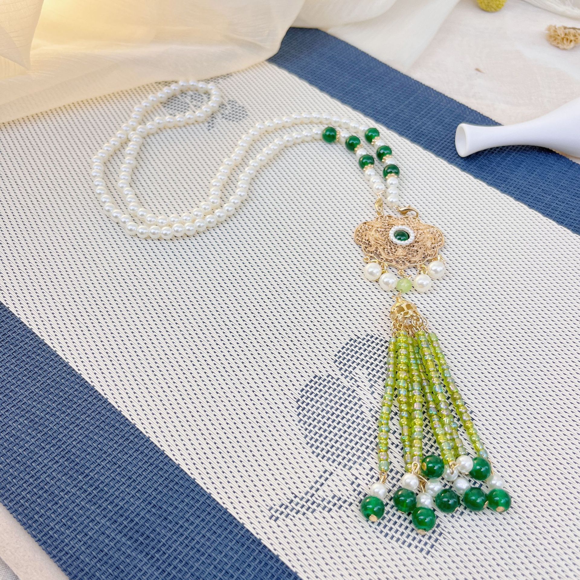 儿童马面裙璎珞一套项链晚明风璎珞项链古风明制汉服配饰软璎珞详情4