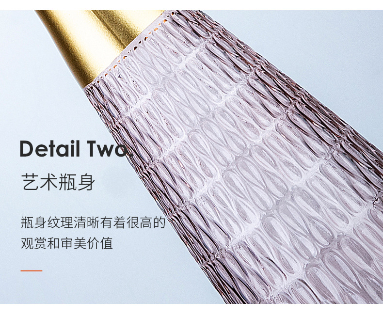 皓杨金边肌理彩色花瓶餐桌卧室摆件花瓶摆件家居样板房软装设计详情13