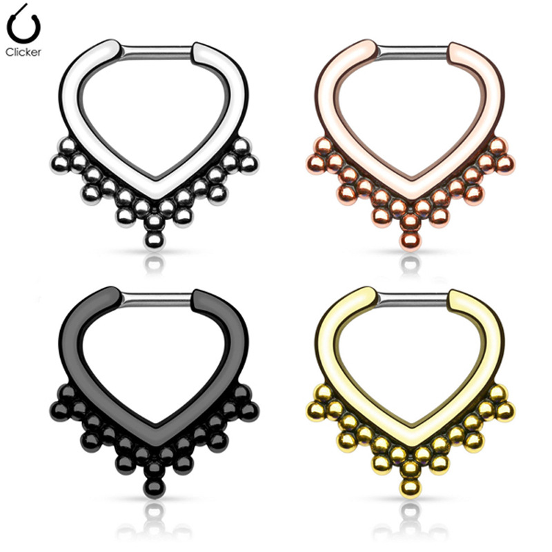 Beaded Trim Septum Clicker 316