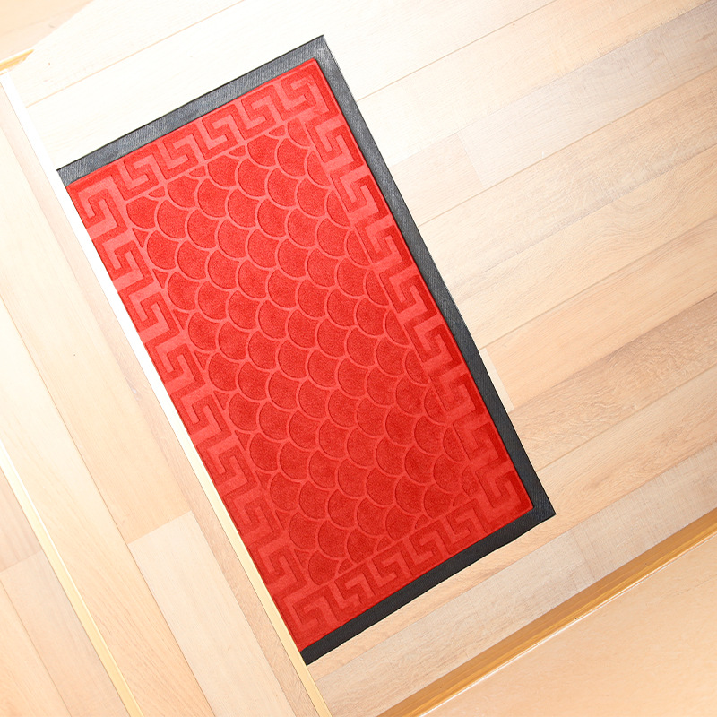 Entrance floor MATS, door carpet, cross-border special for indoor and outdoor brushed and embossed rubber door MATS, household dragon scale pattern pic 3