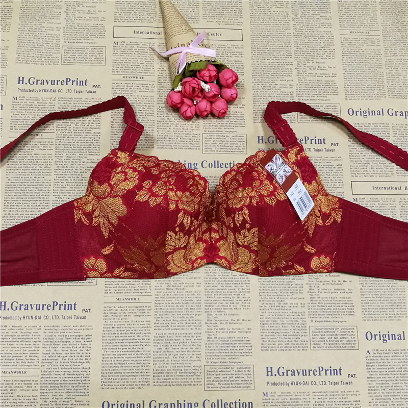 Caiqian 3301# Sexy, Comfortable, Ultra-thin Breathable and gathering Bra, Adjustable pure cotton 3-breasted embroidered underwear pic 4