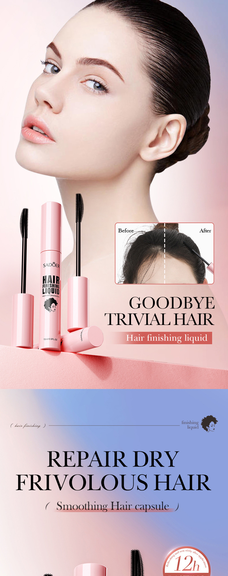 SADOER Hair Styling and disheveled hair Styling Liquid in full English, cross-border export wholesale, exclusively for export pic 15