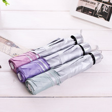 Fully automatic UV three-fold umbrella, black rubber sun protection and UV-blocking sunshade umbrella, folding sun umbrella, logo advertising umbrella pic 17