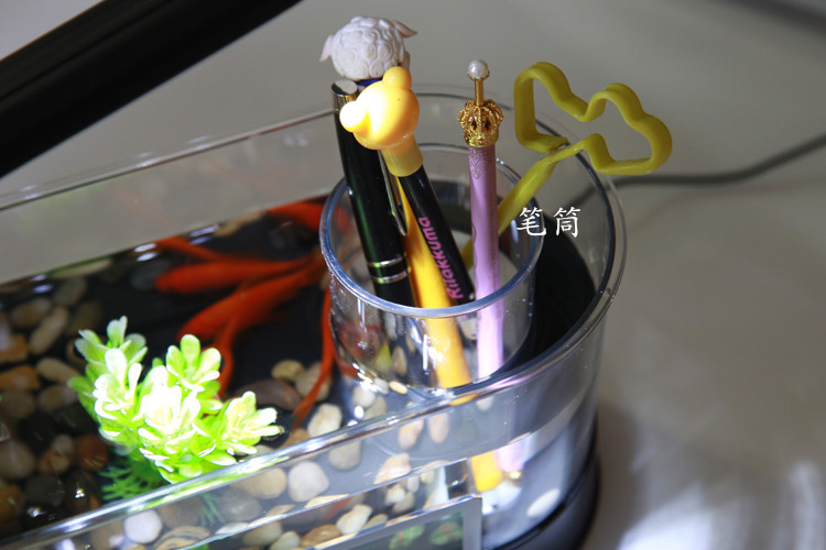 Creative desktop aquarium USB mini small ecological ornamental Golden Dragon fish acrylic fish tank manufacturer wholesale pic 11