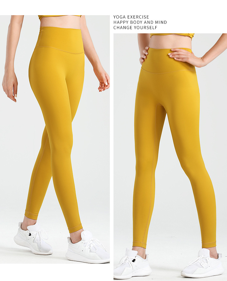 Yoga pants for women: High-waisted, hip-lifting, elastic compression, nude feel, tight-fitting sports pants, quick-drying running training, and outerwear fitness pants pic 68