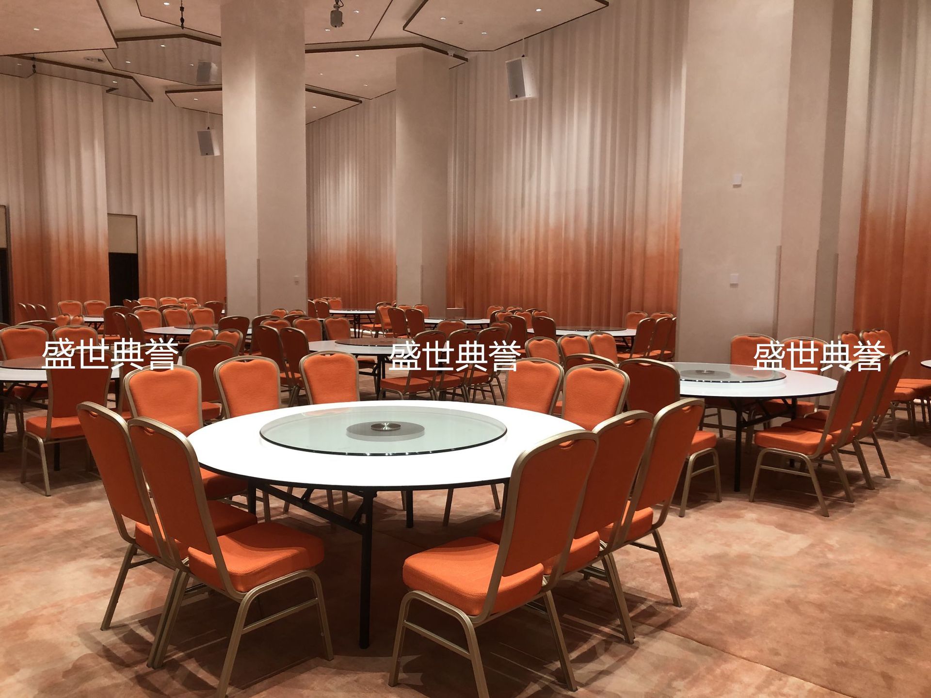 Wenzhou five-star hotel banquet dining tables and chairs, banquet center aluminum alloy banquet chairs, wedding banquet hotel folding tables and chairs pic 19