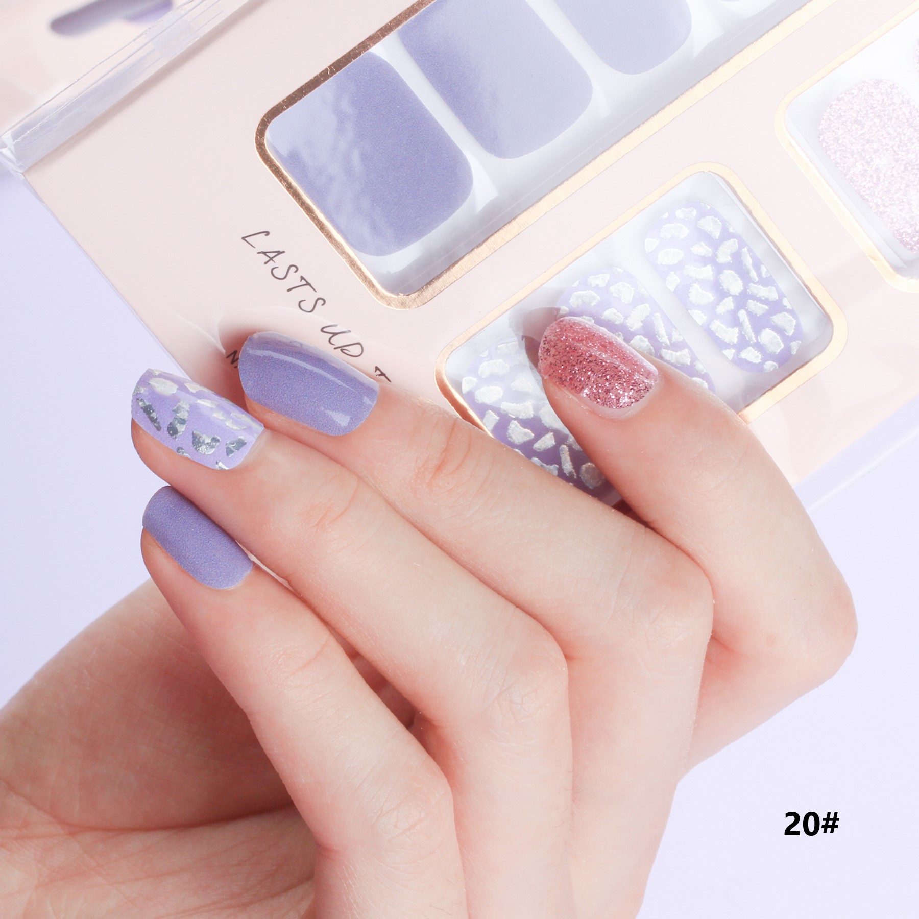 Custom-made 12-piece box set of waterproof nail stickers that are popular among Internet celebrities pic 32