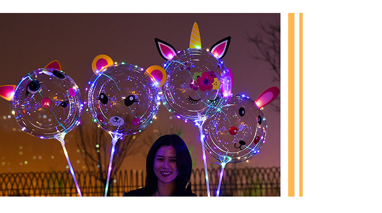 卡通贴纸火爆款网红波波球地推发光气球带灯透明儿童夜光摆摊街卖详情11