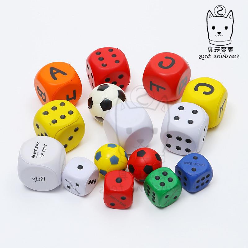 Cross-border factory soft solid dice, pu foam sponge balls, rounded corner squares, large color pieces promotional game handicrafts pic 1
