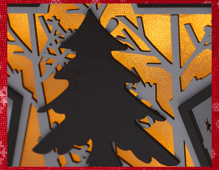 Creative Christmas decorative wood products, five-pointed star handcrafted wooden handicrafts, cross-border environmental atmosphere decorative lights pic 46