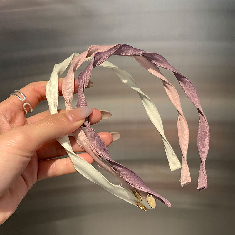 一款两戴！章若楠同款手工丝带螺旋发箍女不勒头扭扭纹压发头箍详情14