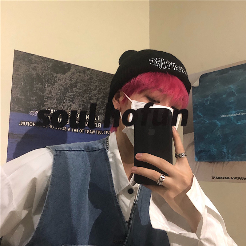 OOTDstudio韩国ins超火复古刺绣字母嘻哈针织潮流帽子冷帽男女潮详情11