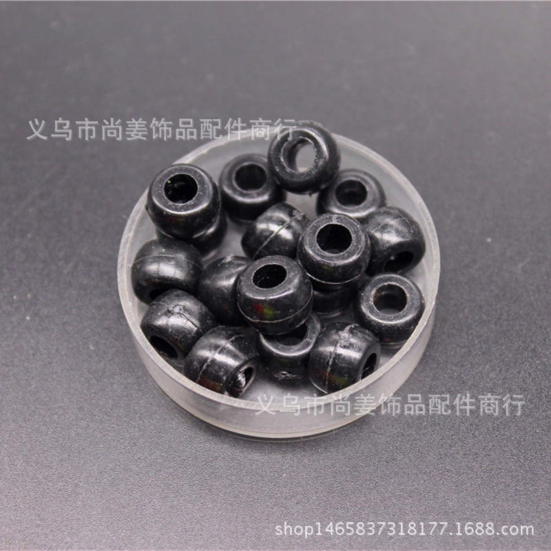 厂家直销6*9mm塑料大孔珠 6*8mm可定制混色混批桶珠 亚克力珠详情5
