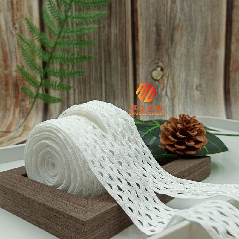 In stock: 4CM colored denser high-elastic elastic band with plain thickened textured headlamp elastic woven band at the waist and hem pic 5