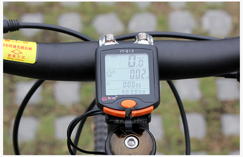 博格尔813无线码表 自行车有线码表 自行车电脑 计算 全屏背光详情32