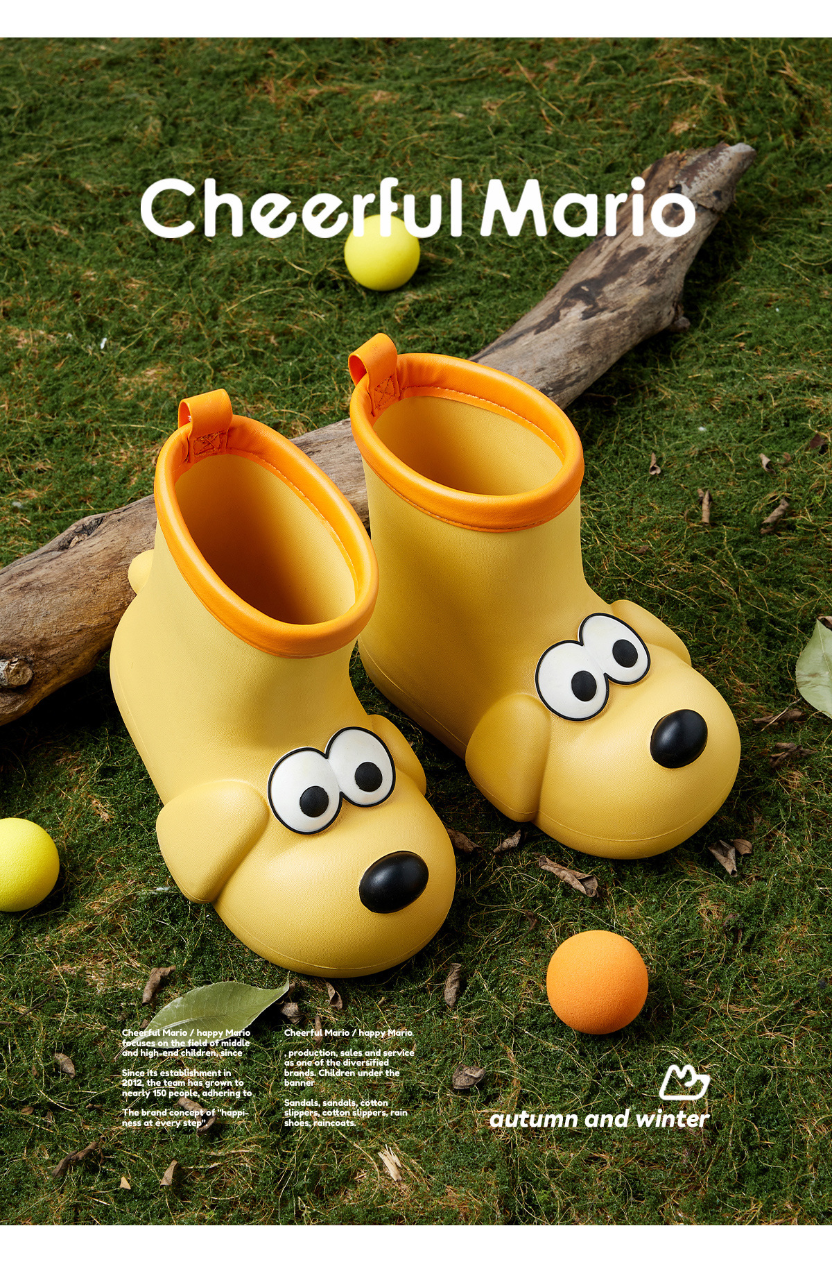 幸福玛丽儿童雨鞋男孩卡通可爱防滑防水宝宝女童水鞋户外中筒雨靴详情19