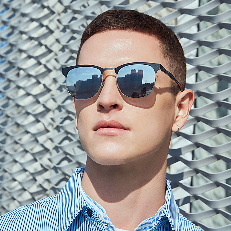 The 2021 new semi-framed glasses of the same style as the gangster legend Tom Hardy can be paired with myopia and anti-blue light WY12 pic 6