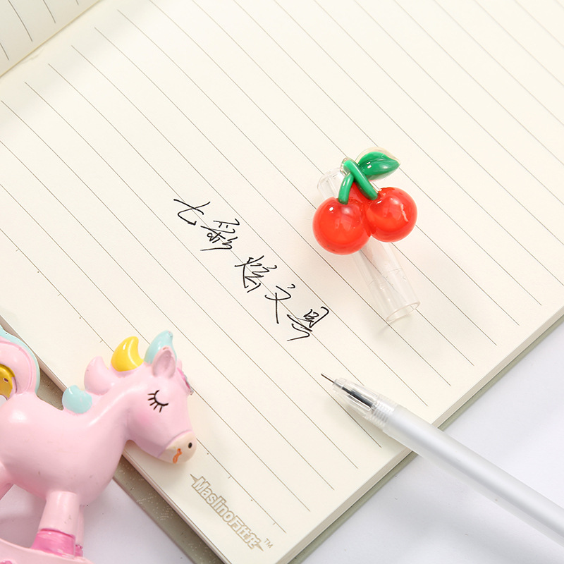 Wholesale of 2020 new student stationery pens, business gifts, Qicaixuan factory direct supply, fruit and candy gel pens pic 6