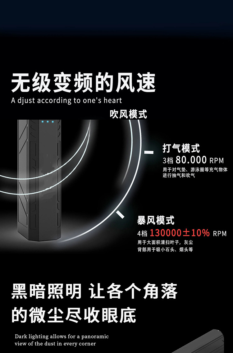 其他 跨境爆款涡轮风扇充电迷你USB手持锂电风扇13万转高速无刷电机户外便携 USB风扇、迷你风扇详情3