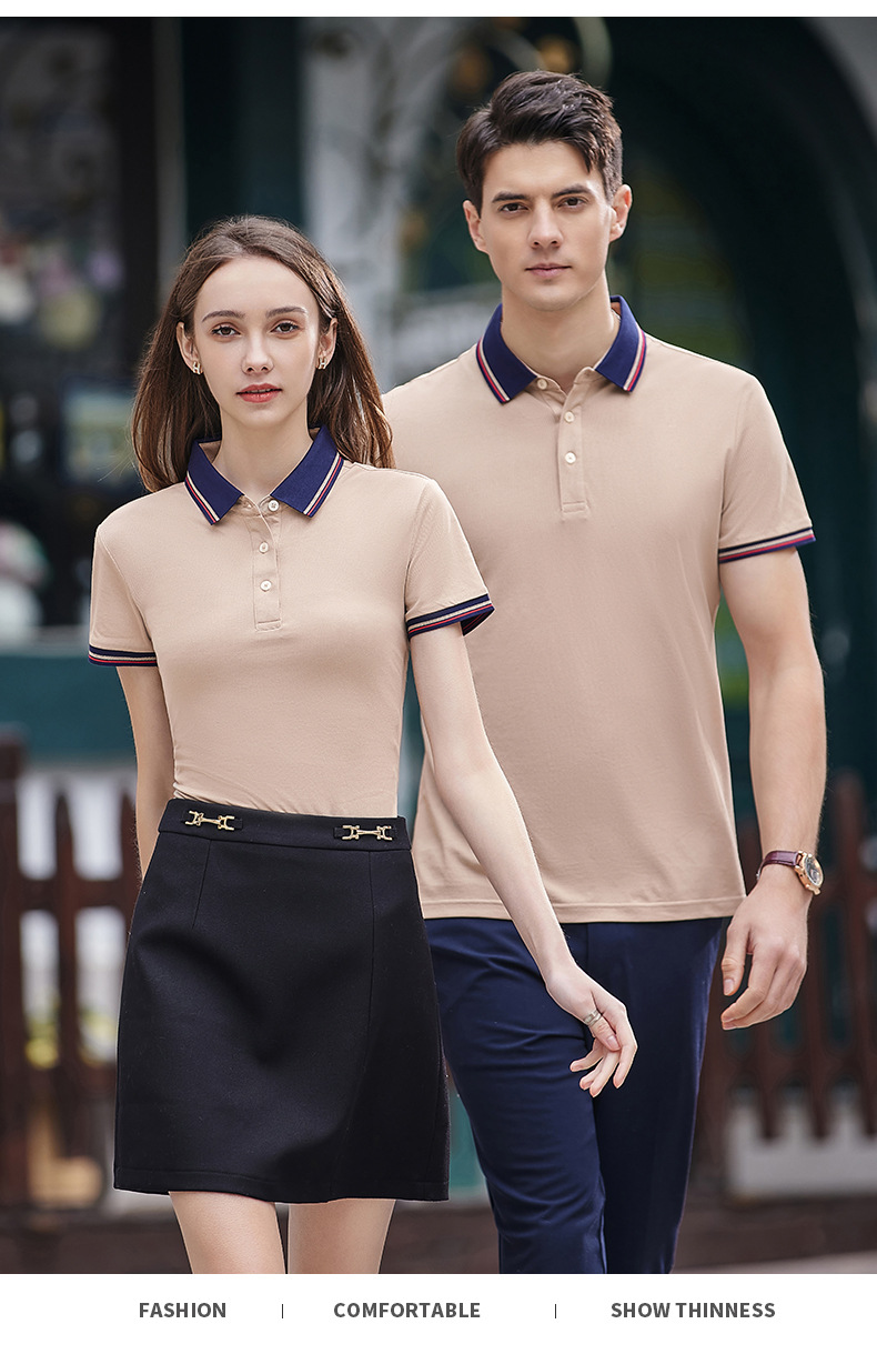 polo衫定印制工作服印字logo做短袖恤翻领服装团体文化衫工衣刺绣详情37