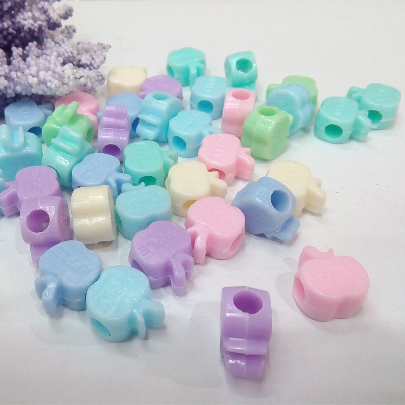 Factory wholesale DIY acrylic imitation jelly color imitation pearl clothing accessories, electroplated beads, antique beads pic 1
