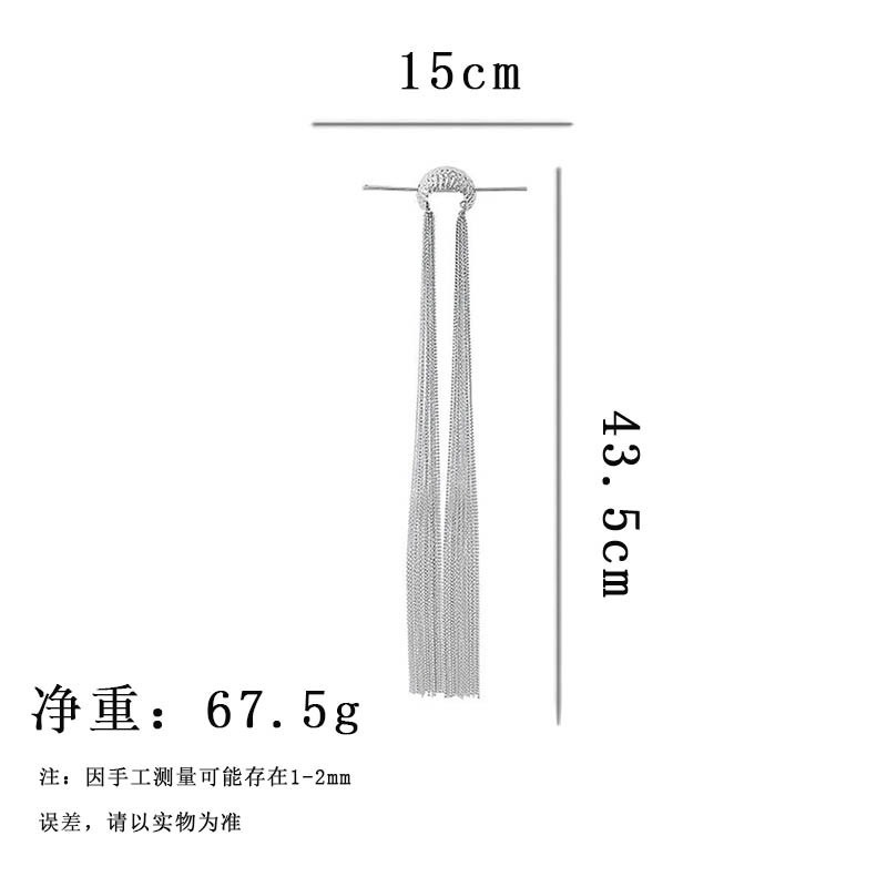 国风国潮清冷个性长流苏发簪高级感新中式马尾后脑勺簪子头饰夸张发钗批货详情1
