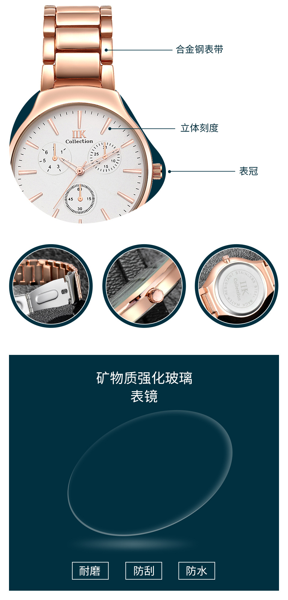 Quartz watch factory directly sells couple watches, a pair of alloy strap watches, student watches, and high-quality couple watches pic 6