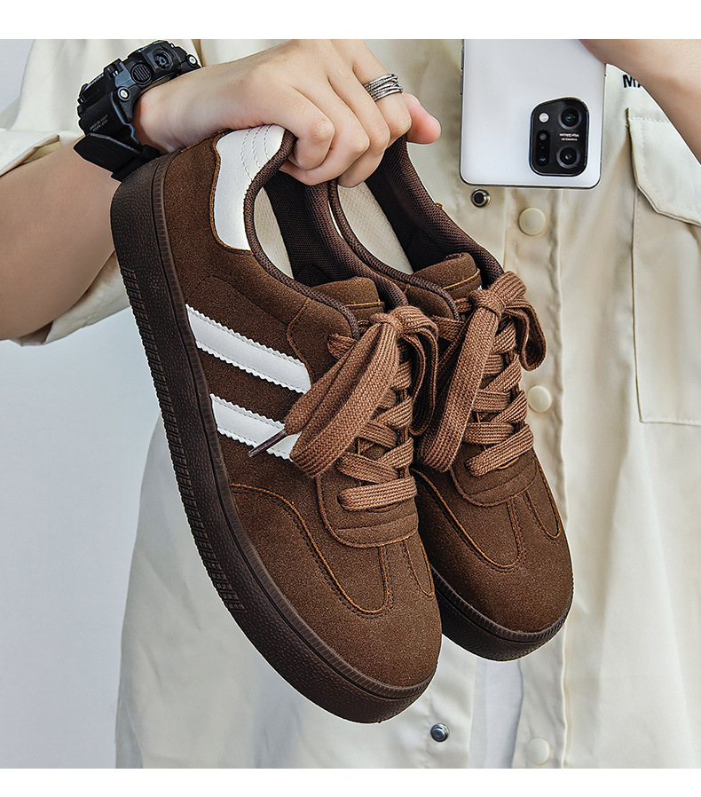 男士德训鞋2024秋季新款美式复古男鞋黑色阿甘休闲鞋百搭板鞋批发详情14