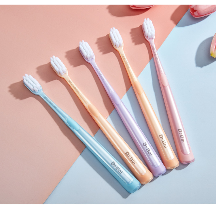 Doctor Bai Adult soft-bristled Toothbrush, household five-piece set, Family combination set, Student guest travel Toothbrush Gift Box set pic 14