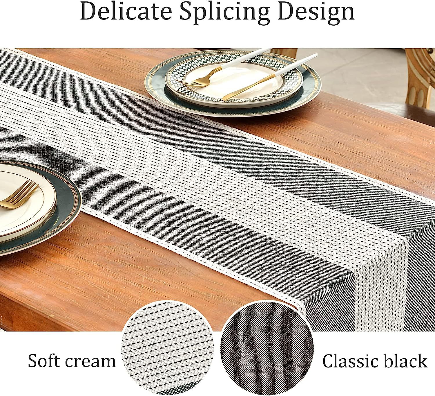 Cross-border factory direct supply table flags, American color-blocked striped tablecloths, Nordic coffee tables, long bed flags, shoe cabinet flags, tea flags pic 16