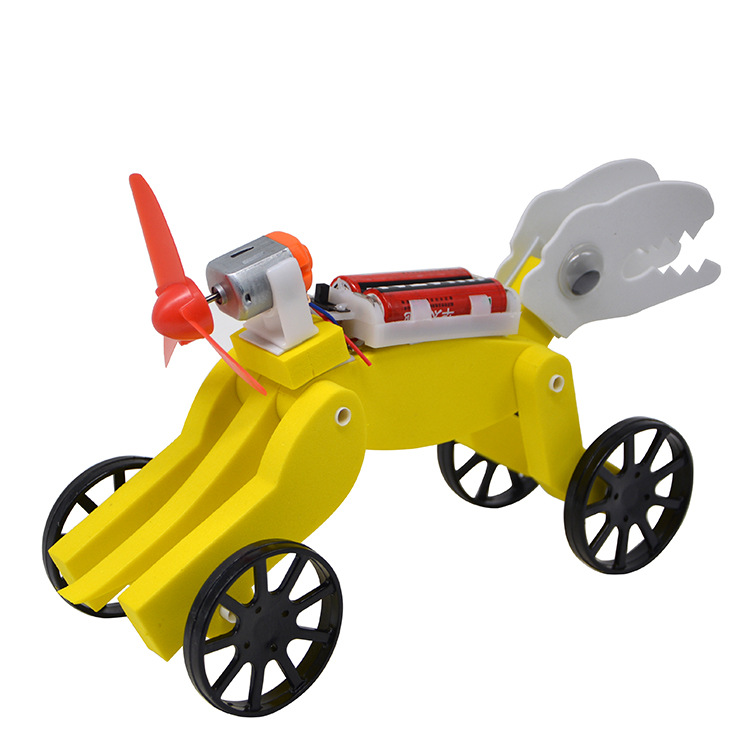 Creative technology dinosaur electric sports car cross-border new product DIY making invention scientific experiment self-assembly robot pic 5