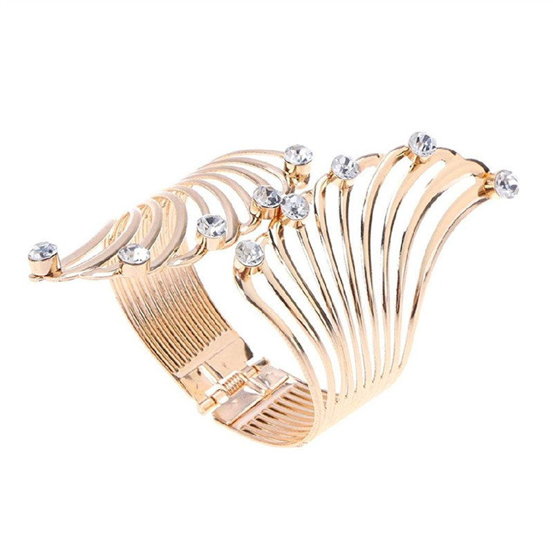 亚马逊爆款欧美时尚三圈臂环手环个性开口朋克手镯跨境饰品批发详情7