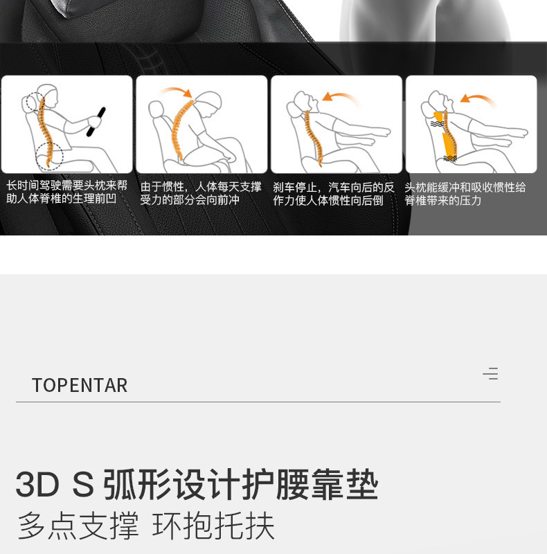 Car headrest neck pillow, car neck rest pillow, car interior seat, car interior driving head rest pillow pic 11