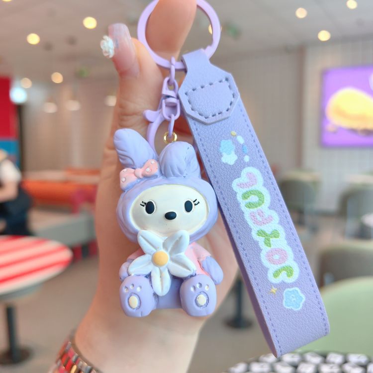 卡通三丽鸥美乐蒂钥匙扣可爱树脂公仔钥匙链书包包挂件小礼品批发详情13