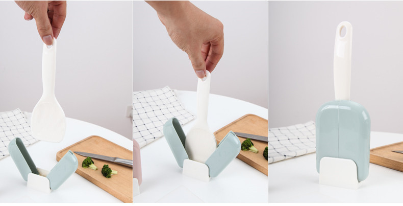 Factory direct sales of plastic rice spoons, creative automatic rice spoons, cross-border rice serving spoons, non-stick rice spatulas, creative tableware pic 5
