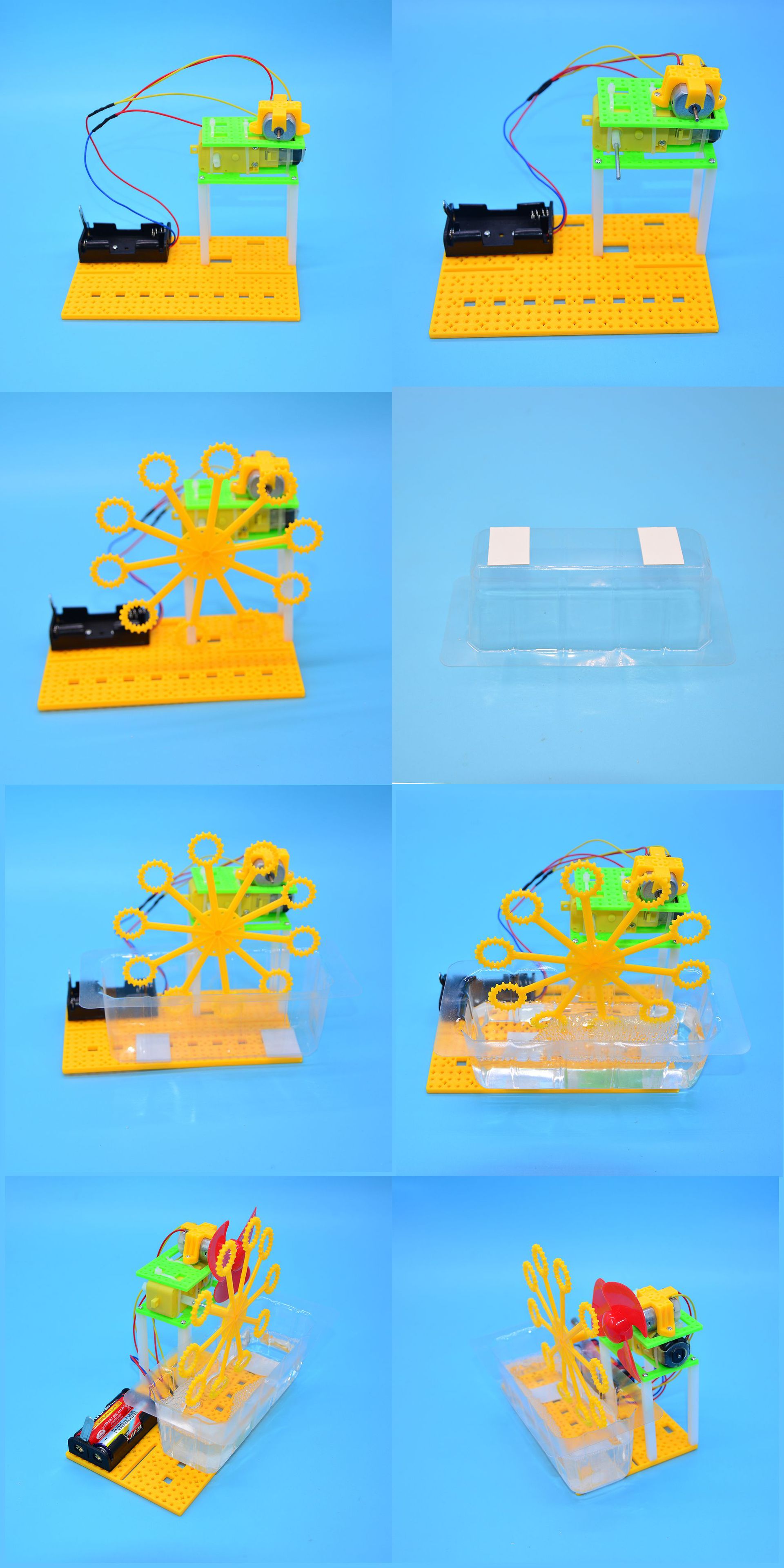stem Technology Small Creations and inventions: Self-made bubble machine, Creative handicraft diy, material Experiment toys pic 6