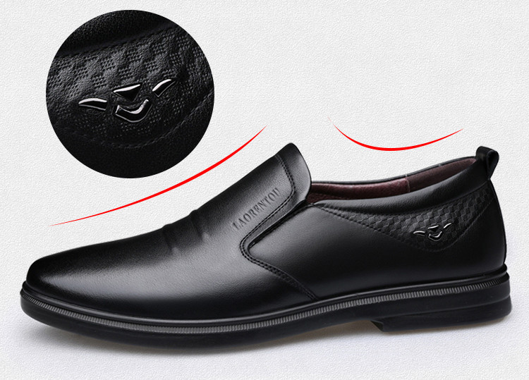 Elderly head leather shoes for men 2024 Spring and Autumn Factory soft-soled shoes for men with hollowed-out lazy shoes for men casual single shoes 117072 pic 15