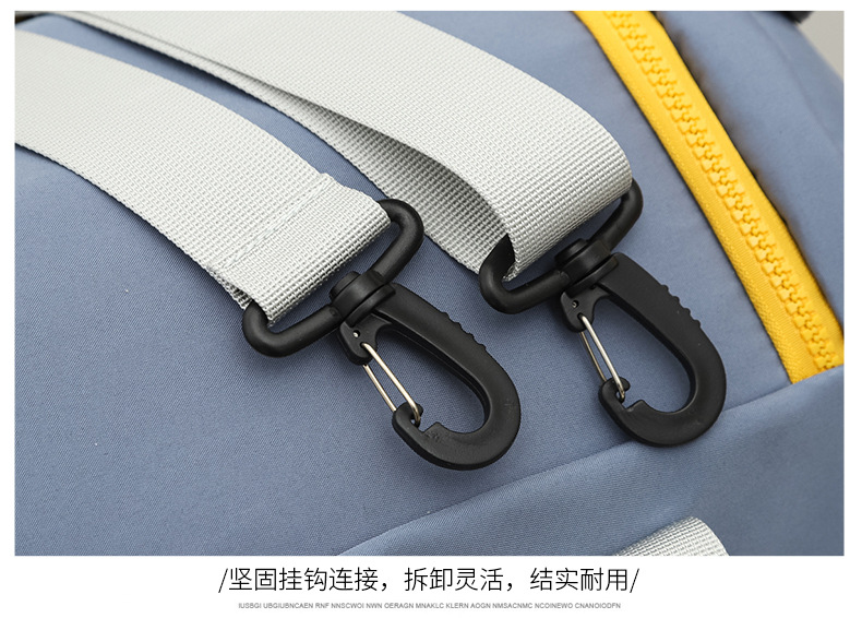 跨境新款旅行包时尚撞色大容量单肩斜挎旅行包出差行李包厂家批发详情34