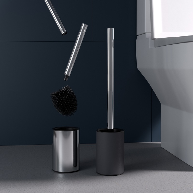 享伽壁挂式免打孔马桶刷无死角厕所清洁刷家用可拆杆马桶刷批发详情2