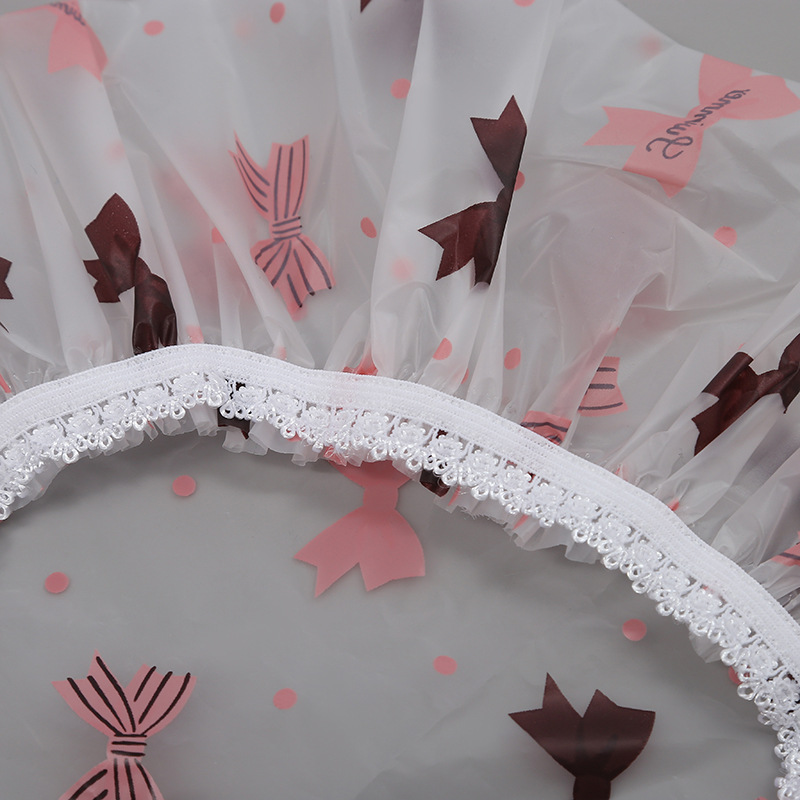 创意PEVA印花浴帽双层加厚防水洗澡淋浴头套卡通可爱发膜帽现货详情27