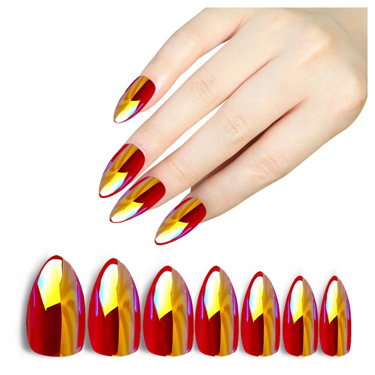 Wholesale nail polish plates, Nails metal irider wearable nail polish mirror plate discount promotion, fake beauty nail polish plates exclusively for export pic 5