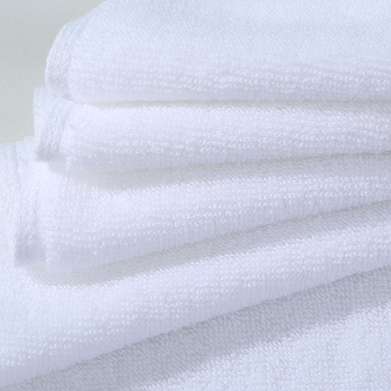 Wholesale pure cotton towels, 21 pieces, hotel bath towels, hotel bath white towels, embroidered logo, custom-made foreign trade towels pic 13