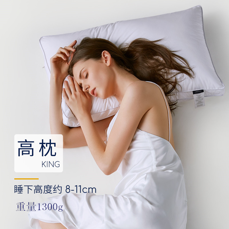 Hilton pure cotton pillow, all-cotton pillow core, five-star hotel and guesthouse neck protection pillow, single person wholesale pic 9