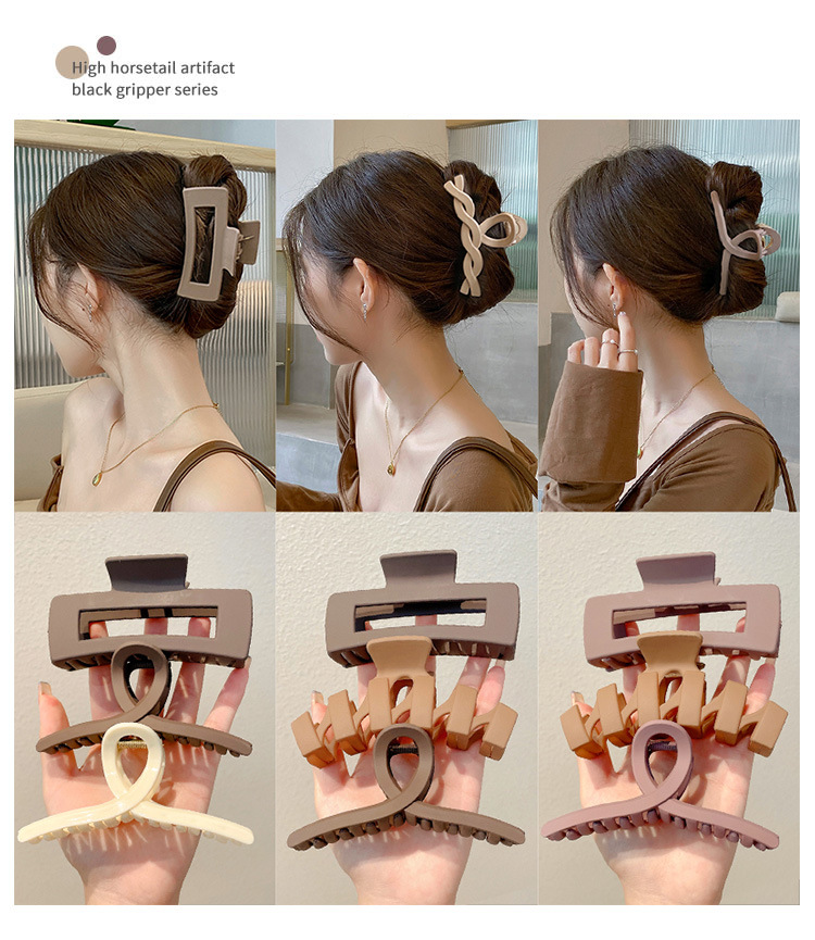 Korean-style large updo hair clips, high-end hairpins, shark clips, ins atmosphere, autumn and winter plush hair accessories pic 14