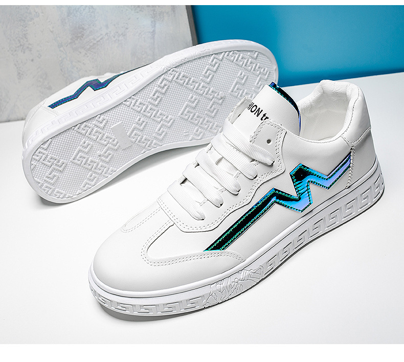 学院风小白鞋2022春季新款皮面板鞋低帮休闲运动鞋时尚潮流男鞋详情19